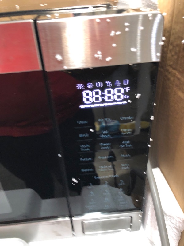 Photo 1 of GE 3-in-1 Countertop Microwave Oven | Complete With Air Fryer, Broiler & Convection Mode | 1.0 Cubic Feet Capacity, 1,050 Watts | Kitchen Essentials for the Countertop or Dorm Room | Stainless Steel