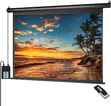 Photo 1 of (Minor damage )VIVOHOME 100 Inch Electric Motorized Projector Screen with Remote, 16:9 8K 4K Ultra HD Widescreen for Movie Home Theater Cinema Office Video Game