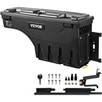 Photo 1 of VEVOR Truck Bed Storage Box, Lockable Lid, Waterproof ABS Wheel Well Tool Box 6.6 Gal/20 L with Password Padlock, Compatible with Super Duty 2017-2021, Passenger Side, Black

