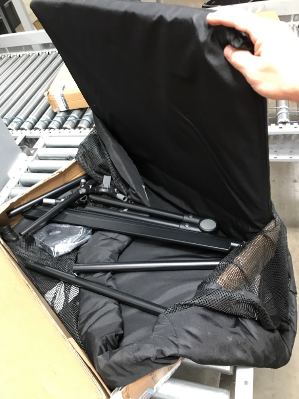 Photo 1 of Dream On Me Travel Light Playard with Mesh Zipper Door in Black Black Playard with Zipper Door