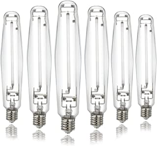 Photo 1 of iPower Ora 6-Pack Hydroponic 1000 Watt Horticulture Flowering Pressure Sodium HPS Grow Light Bulb Lamp, High PAR Enhanced Red and Orange Spectrums CCT 2100K, 1000W, Glass
