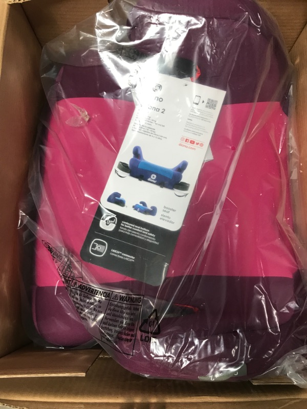 Photo 2 of Diono Solana 2 XL, Dual Latch Connectors, Lightweight Backless Belt-Positioning Booster Car Seat, 8 Years 1 Booster Seat, Pink 2019 LATCH Connect Single Pink