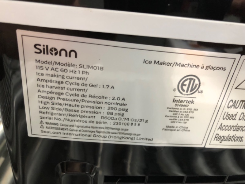 Photo 6 of 
Silonn Ice Makers Countertop, 9 Cubes Ready in 6 Mins