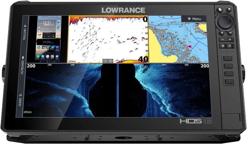 Photo 1 of Lowrance HDS-Live Fish Finder, Multi-Touch Screen, Live Sonar Compatible, Preloaded C-MAP US Enhanced Mapping hds-12 live
