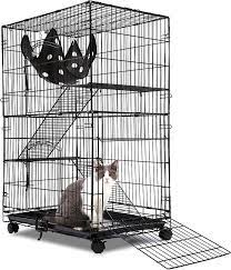 Photo 1 of $18 Homey Pet Folding Wire Cat Ferret Chinchilla Crate with Casters,Tray and Hammock (30")
