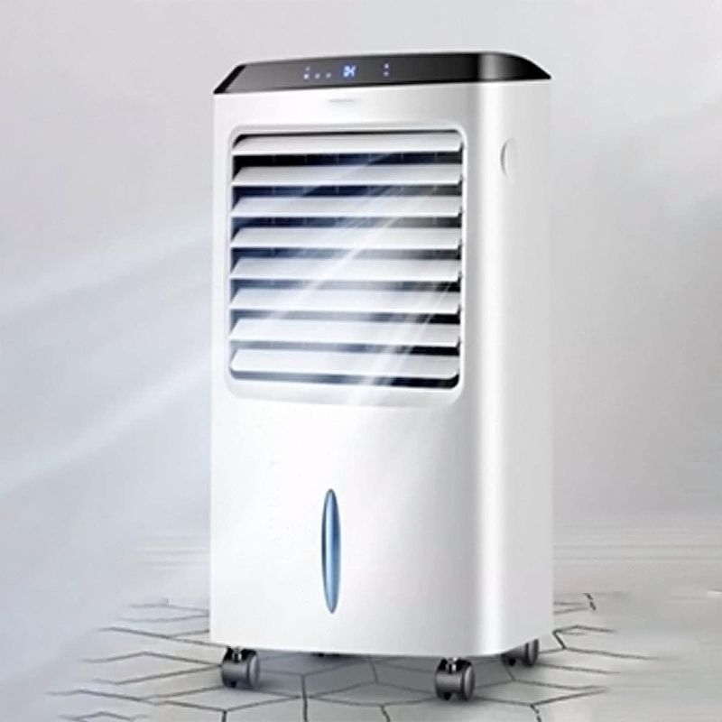 Photo 1 of Button button, dual cooling, 10L large water tank, left and right swinging wind, portable air conditioner, water cooling fan, suitable for bedrooms, kitchens, and offices (Color : Mechanical, Size :
