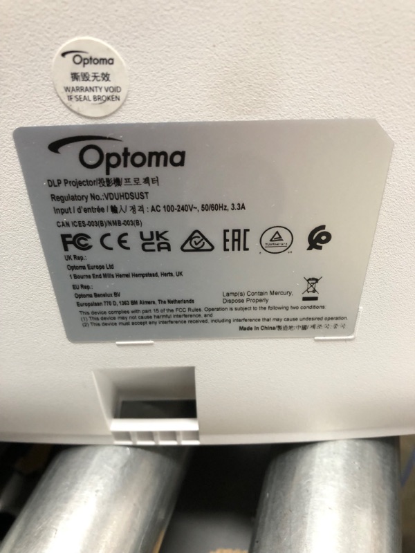 Photo 5 of ***Parts Only***Optoma UHD38x Bright, True 4K UHD Gaming Projector