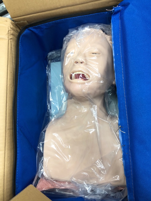 Photo 3 of Bavnnro 110V Intubation Manikin Teaching Model,Oral Nasal Intubation Airway Management Trainer PVC Demo