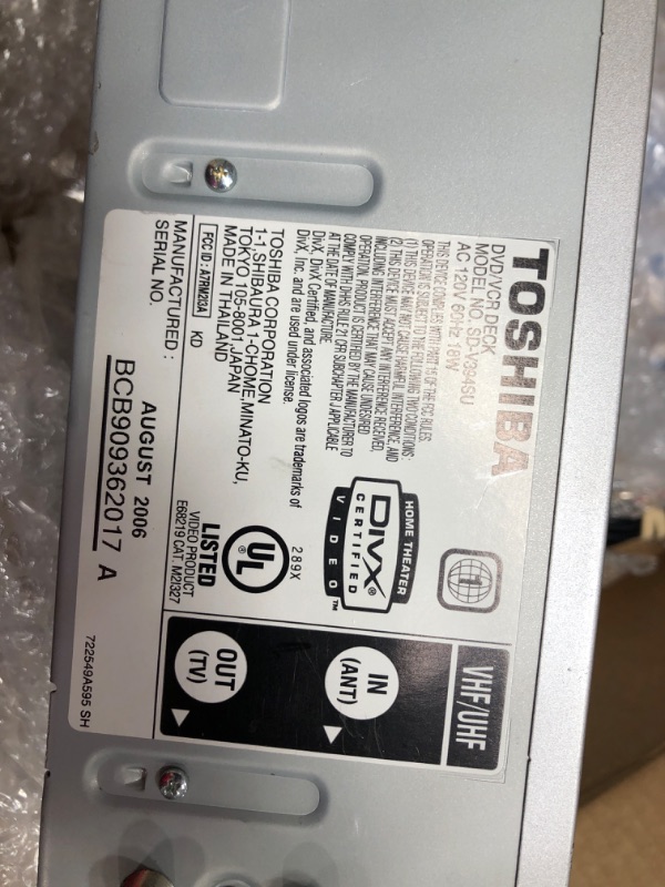 Photo 1 of VHS RECORDER AND DVD PLAYER