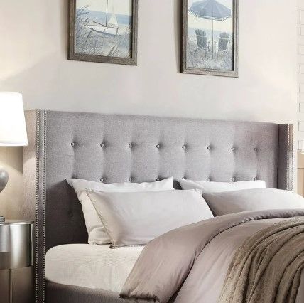 Photo 1 of *READ NOTES*66in L x 12in W x 52in H Gray Headboard(Unknown Brand)