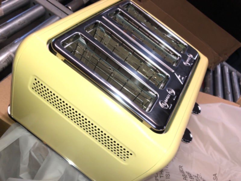 Photo 2 of BUYDEEM DT640 4-Slice Toaster Extra Wide Slots-Yellow
