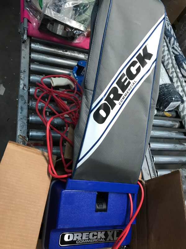 Photo 1 of ORECK XL COMMERCIAL Upright Vacuum Cleaner, Bagged Professional Pro Grade, For Carpet and Hard Floor, XL2100RHS, Gray/Blue 9.25"D x 47.75"H x 12.5"W
