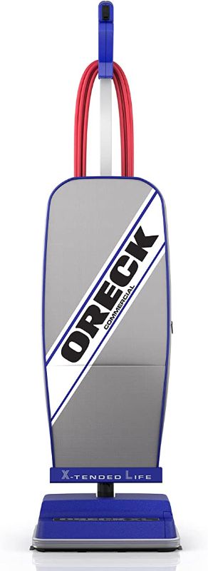 Photo 1 of ORECK XL COMMERCIAL Upright Vacuum Cleaner, Bagged Professional Pro Grade, For Carpet and Hard Floor, XL2100RHS, Gray/Blue 9.25"D x 47.75"H x 12.5"W
