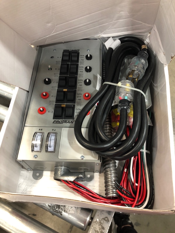 Photo 2 of **PARTS ONLY**
Reliance Controls 31410CRK Pro/Tran 10-Circuit 30 Amp Generator Transfer Switch Kit (L14-30P to L14-30R)