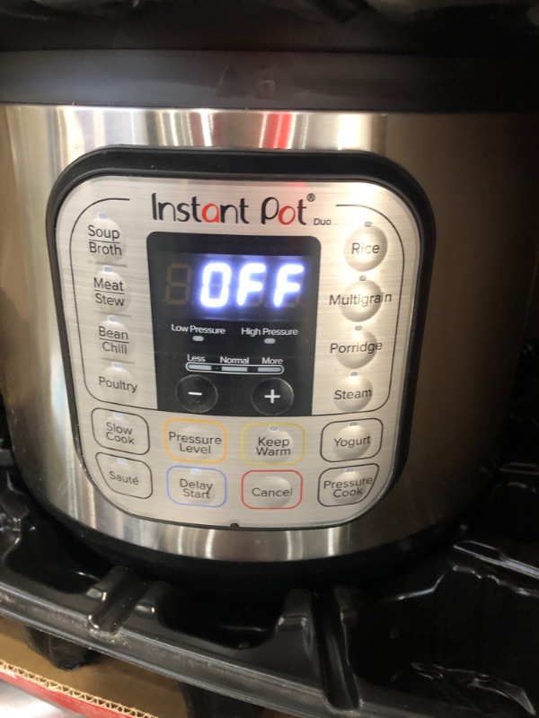 Photo 4 of ***TESTED/ POWERS ON***Instant Pot Duo 7-in-1 Electric Pressure Cooker, Slow Cooker, Rice Cooker, Steamer, Sauté, Yogurt Maker, Warmer & Sterilizer, Includes App With Over 800 Recipes, Stainless Steel, 8 Quart 8QT Duo
