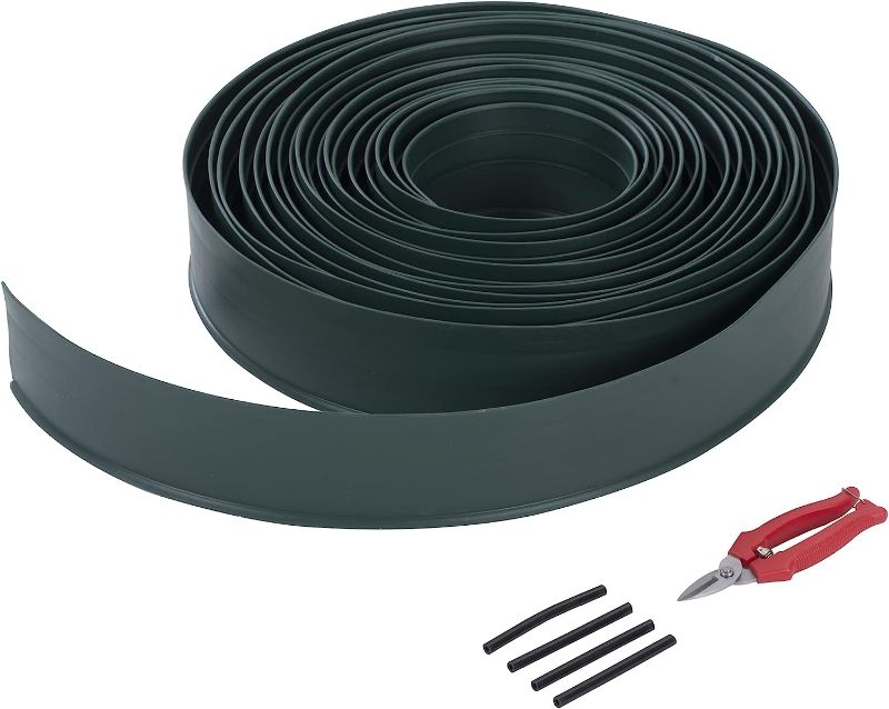 Photo 1 of 
Landscape Edging Kit 60ft 4in Tall Garden Border Edging Plastic Green for Garden Flower Beds Lawn Yard with Connectors & Free Garden Scissors