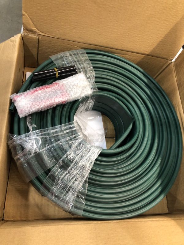 Photo 3 of 
Landscape Edging Kit 60ft 4in Tall Garden Border Edging Plastic Green for Garden Flower Beds Lawn Yard with Connectors & Free Garden Scissors