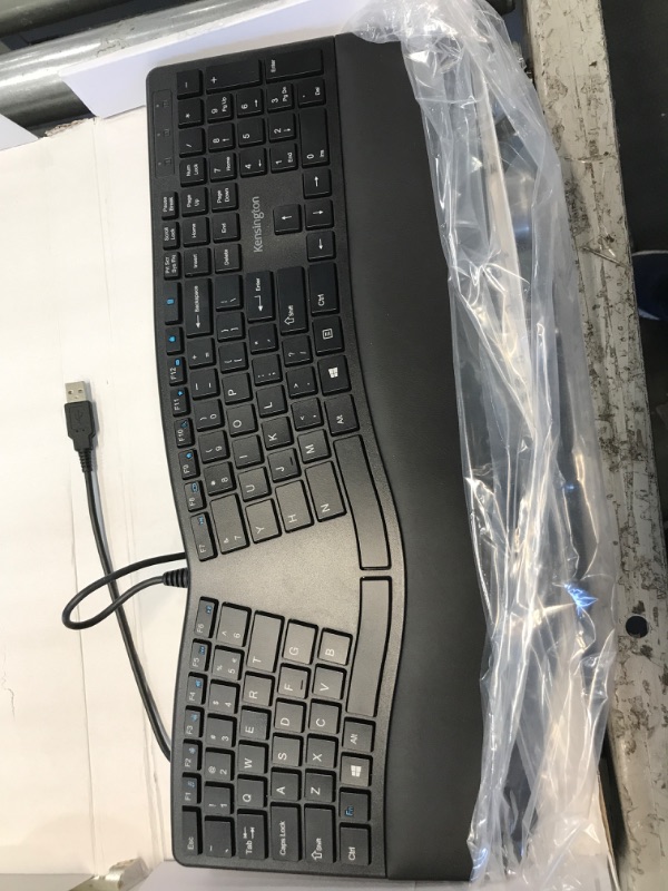 Photo 2 of Kensington Pro Fit Ergonomic Wired Keyboard- Black (K75400US)