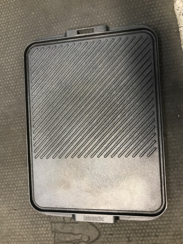 Photo 1 of SENSARTE Nonstick Grill Griddle Pan, 17.5 x 12.5 Inch Double Sided Reversible Stovetop Grill, Cast Aluminum Griddle Pan with Handle, Perfect for Gas Stovetop, Indoor/Outdoor Camping BBQ