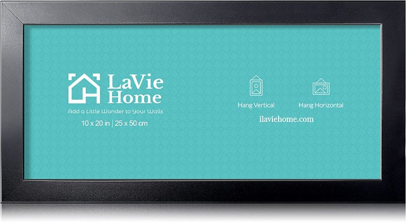 Photo 1 of LaVie Home 10x20 Picture Frame Black, Panoramic Picture Frame for Wall or Desktop Decoration, Classic Black Minimalist Style Suitable for Decorating Houses, Offices, Hotels?1 Pack?
