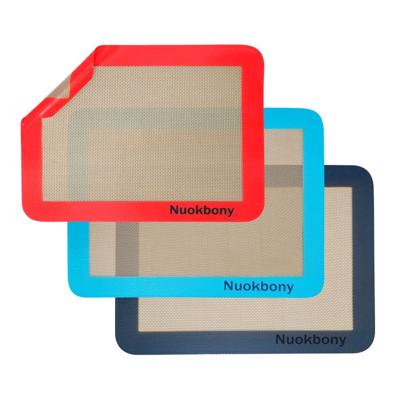 Photo 3 of (Bundle of 3 items)
Nuokbony Silicone Baking Mat Non-Stick Reusable Food Safe Heat Resistant BPA Free Kitchen Professional Baking Mat Set 3 Quarter Sheet for Cookie,Macaron&Pastry Red, Blue, Gray and LILIAO Star Cookie Cutters - 3 Various Size - Large: 3.