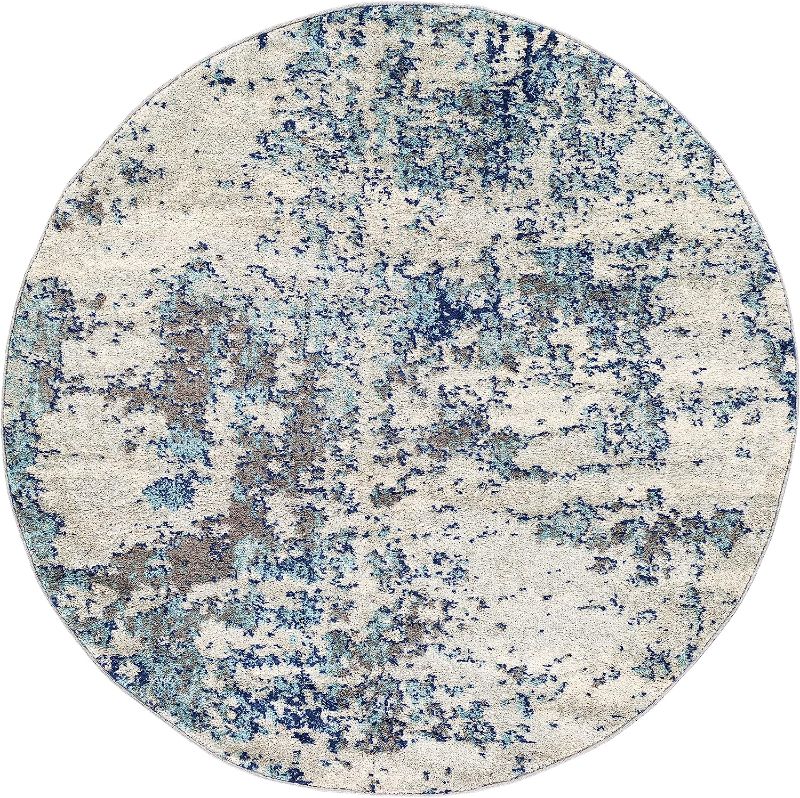 Photo 1 of Artistic Weavers Arti Modern Abstract Area Rug, 62" Dark Blue/Aqua
