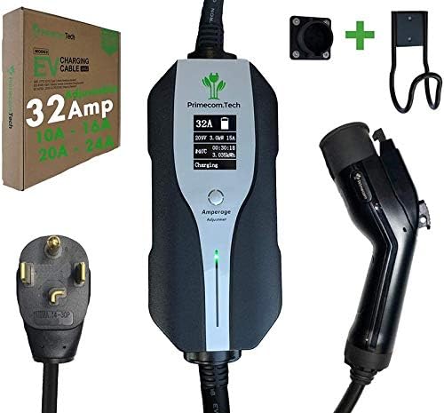 Photo 1 of PRIMECOMTECH Primecom.Tech Level 2 Electric Vehicle (EV) Charger Amperage Adjustable (10Amp - 16Amp - 20Amp - 24Amp - 32Amp)