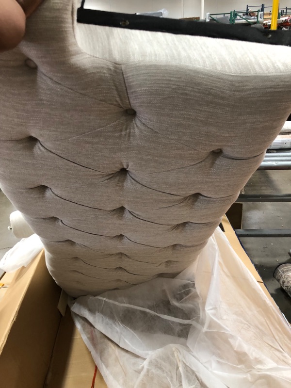 Photo 3 of ***Parts Only***Christopher Knight Home Tracy Contemporary Deep Tufted Sofa with Nailhead Trim, Beige