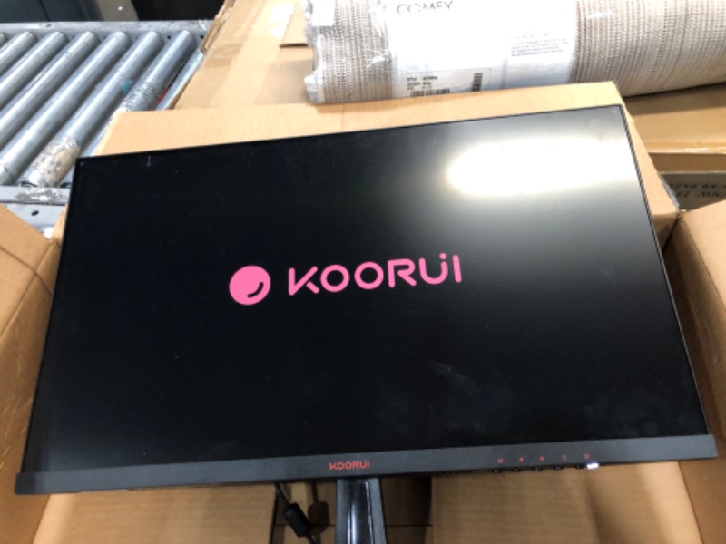 Photo 2 of KOORUI 24 Inch Computer Monitor -FHD 1080P Gaming Monitor 165Hz VA 1ms Build-in FreeSync, Compatible G-sync, LED Monitors with Ultra-Thin, HDMI X2 /DP, VESA Compatible, Tilt Adjustable, Eye Care 24E4
