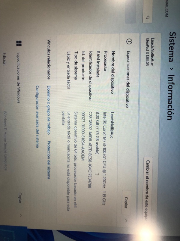 Photo 7 of (read notes about functionality)
Lenovo IdeaPad 3 14" FHD Laptop Intel Core i7-1165G7 8GB RAM 512GB SSD Intel Iris X Graphics Arctic Grey - Intel Core i7-1165G7 Processor - 1920 x 1080 Full HD Resolution - Intel Iris X Graphics