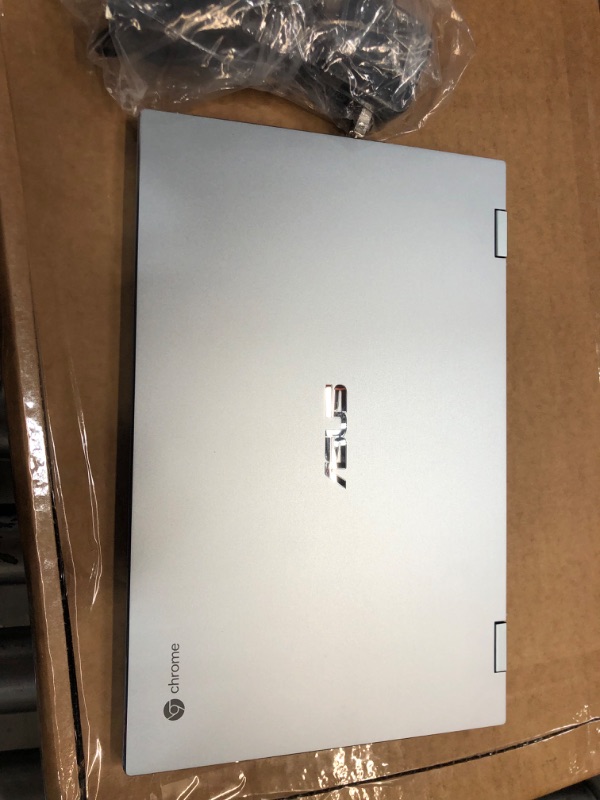 Photo 4 of ASUS Chromebook Flip C433 2 in 1 Laptop, 14" Touchscreen FHD NanoEdge Display, Intel Core m3-8100Y Processor, 8GB RAM, 64GB eMMC Storage, Backlit Keyboard, Silver, Chrome OS, C433TA-AS384T
