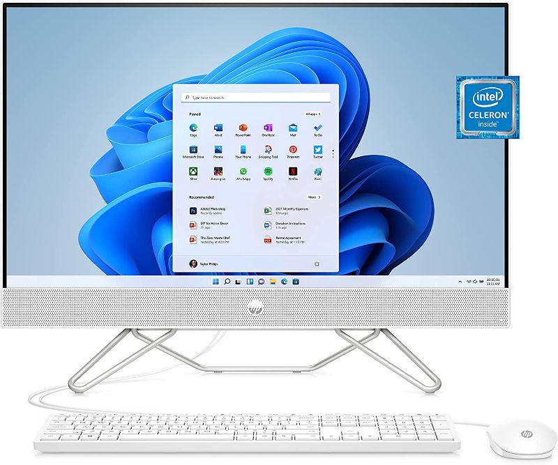 Photo 1 of HP 23.8” All-in-One Desktop PC, Intel Celeron Processor J4025, 8 GB RAM, 256 GB SSD, Full HD Micro-Edge Display, Windows 11 Home, 720p Privacy Webcam, Wi-Fi and Bluetooth Combo (24-cb0010, 2022)
