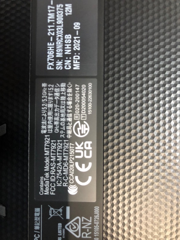 Photo 1 of ASUS TUF Gaming F17 Laptop 17.3" FHD 144Hz IPS Display 11th Gen Intel 6-Core i5-11260H (Beats i7-8750H) 32GB RAM 2TB SSD GeForce RTX 3050 Ti 4GB RGB Backlit Keyboard USB-C Win10 + HDMI Cable
