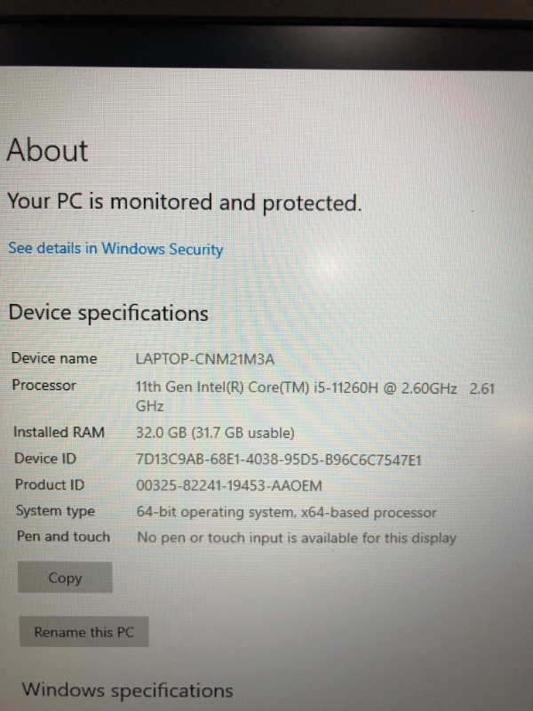 Photo 4 of ASUS TUF Gaming F17 Laptop 17.3" FHD 144Hz IPS Display 11th Gen Intel 6-Core i5-11260H (Beats i7-8750H) 32GB RAM 2TB SSD GeForce RTX 3050 Ti 4GB RGB Backlit Keyboard USB-C Win10 + HDMI Cable