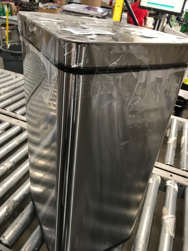 Photo 1 of 2ft tall 13 gallon stainless steel trash cans