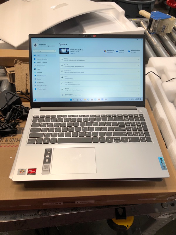 Photo 5 of Lenovo IdeaPad 1 15.6" HD Laptop, AMD Athlon Silver 3050U, 4GB RAM, 128GB eMMC, Windows 11 Home, Cloud Grey 4GB RAM | 128GB eMMC