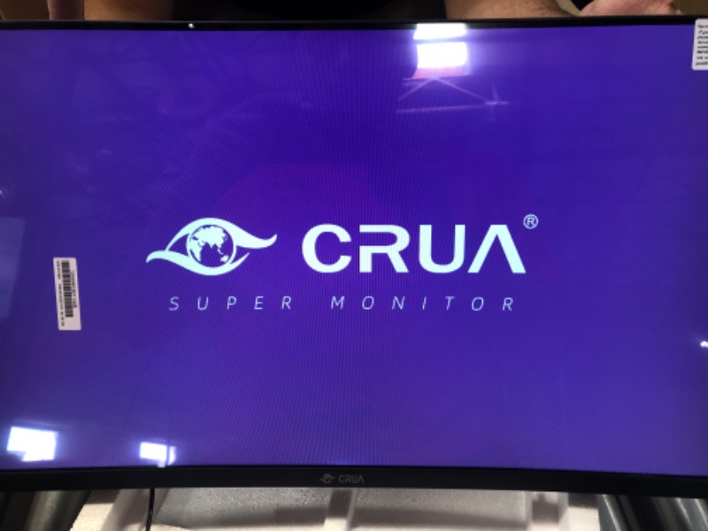 Photo 3 of CRUA 24" Curved Monitor, FHD(1920×1080p) 2800R 75HZ, 99% sRGB Color Gamut Computer Monitors, 3-Sided Narrow Bezel and Filter Blue Light Function,...
