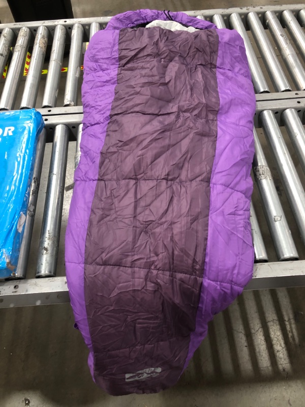 Photo 2 of 
Pacific Pass 30F Synthetic Mummy Sleeping Bag with Compression Stuff Sack - Kids Size
Color:Purple