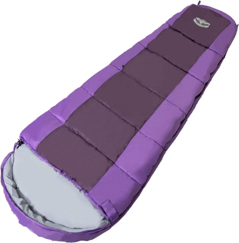 Photo 1 of 
Pacific Pass 30F Synthetic Mummy Sleeping Bag with Compression Stuff Sack - Kids Size
Color:Purple