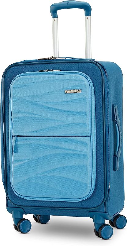 Photo 1 of 
AMERICAN TOURISTER Cascade Softside Expandable Luggage with Spinner Wheels, Pacific Blue, 20-Inch
Style:Cascade Softside Expandable Luggage With Spinner Wheels
Size:20-Inch Spinner
Color:Pacific Blue