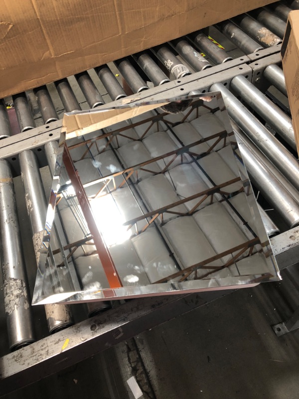 Photo 1 of 16 in. W x 20 in. H x 4 in. D Recessed Frameless Mirrored Medicine Cabinet in Mirrored Glass
