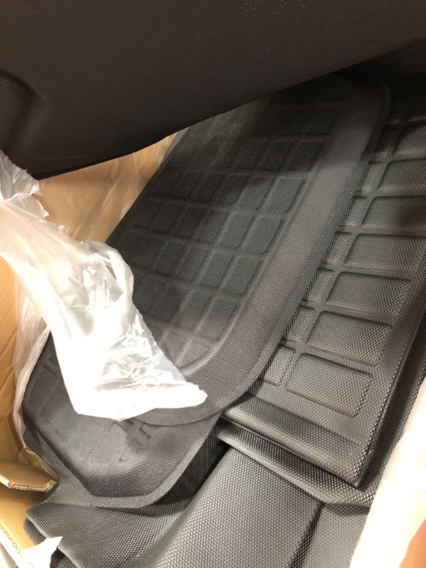 Photo 1 of DiffCar 3D Tesla Model Y Floor Mats 2023 2022 2021,Tesla Model Y All Weather Floor Mats 2022 2021,Full Set Waterproof Floor Mats Frunk & Trunk Mat for Tesla Model Y Accessories, Tesla Model Y 5 Seater Floo Mats & Cargo Liner