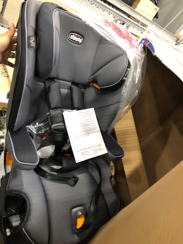 Photo 4 of Chicco MyFit Harness + Booster Car Seat, 5-Point Harness Car Seat and High Back Booster Seat, For children 25-100 lbs. | Fathom/Grey/Blue Fathom/Grey/Blue MyFit