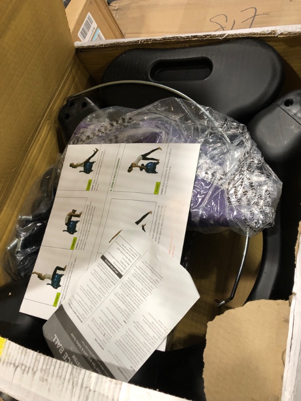 Photo 1 of Gaiam Classic Balance Ball Chair – Exercise Stability Yoga Ball Premium Ergonomic Chair for Home and Office Desk with Air Pump, Exercise Guide and Satisfaction Guarantee Purple