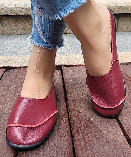 Photo 1 of D.taLo | Winered Low-Heelcap Loafer - Women Size 42
