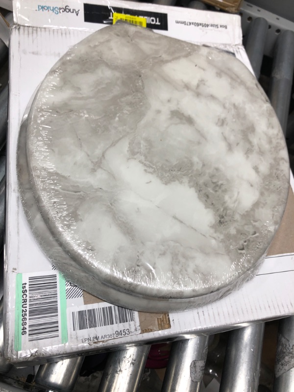 Photo 2 of **BRAND NEW**
Angel Shield Marble Toilet Seat Durable Molded Wood with Quiet Close,Easy Clean?Quick-Release Hinges (Round,Gray Marble) Round-16.5“ Gray Marble-Round