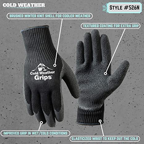 Photo 2 of 7 Pack Bundle Cold Weather Latex Work Gloves Sizes XXL
