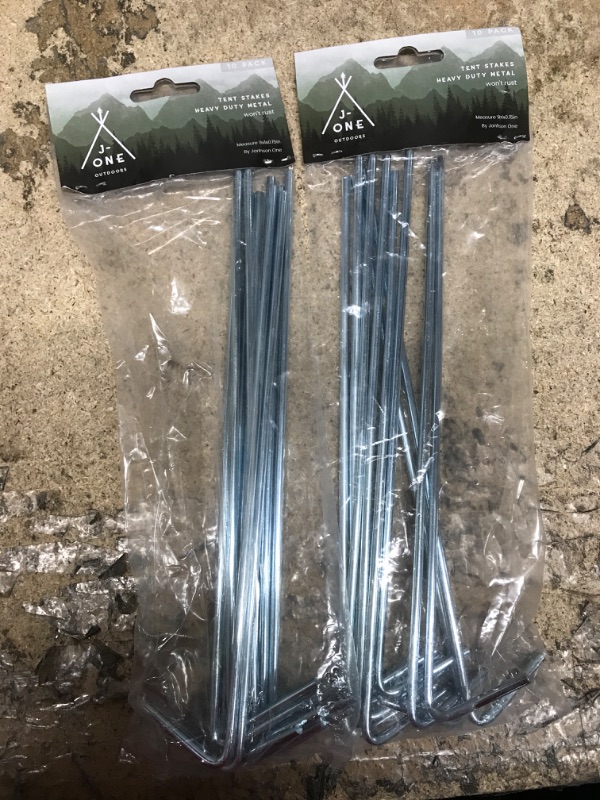 Photo 2 of 2 ITEM J-One Tent Stakes Heavy Duty Metal BUNDLE