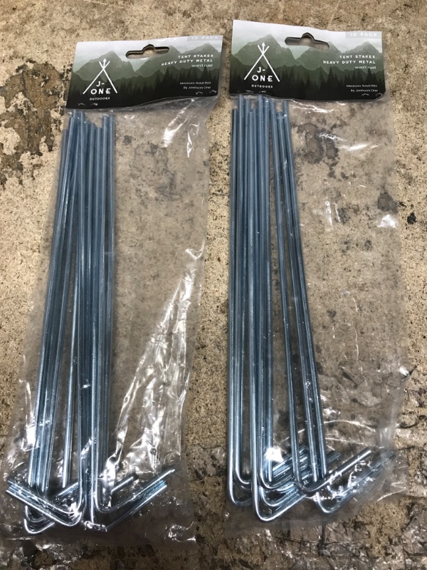 Photo 2 of 2 ITEM J-One Tent Stakes Heavy Duty Metal BUNDLE