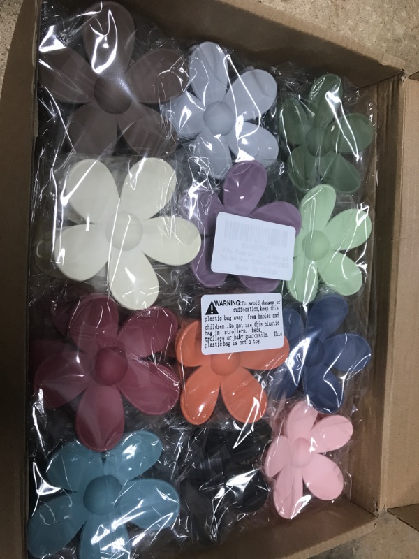 Photo 1 of 12 Pcs Large Flower Hair Clips, Nonslip Flower Hair Clip for Women, Big Flower Claw Clips for Thick Hair, Strong Hold Flower Clips for Thin Hair